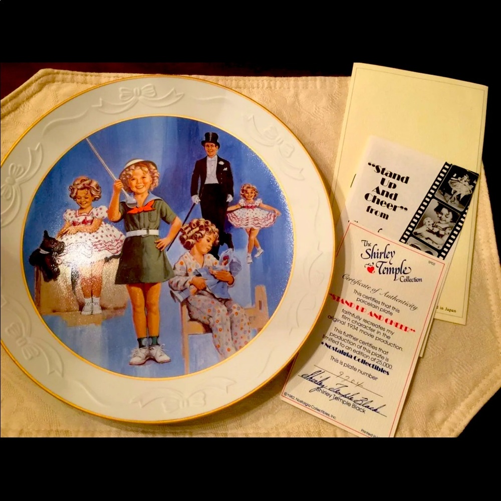 Shirley Temple Stand Up And Cheer Limited Edition Autographed Collector Plate